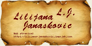 Lilijana Janašković vizit kartica
